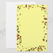 Papeterie Feuilles d'AUTOMNE, Jaune (Devant / Derrière)