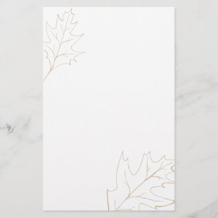 Papeterie Feuilles de chêne d'automne