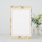 Papeterie Feuilles de dentelle de crème pâle rustique (Debout devant)