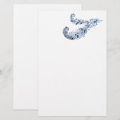 Papeterie FEUILLES DE DIAMONDE, noir et blanc (Devant / Derrière)