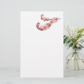 Papeterie FEUILLES DE DIAMONDE, rose et blanc (Debout devant)