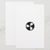 Papeterie Feuilles de ginkgo trisectées (Devant / Derrière)