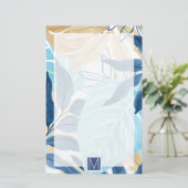 Papeterie Feuilles de la jungle bleue (Debout devant)