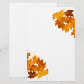 Papeterie Feuilles d'érable (Devant / Derrière)