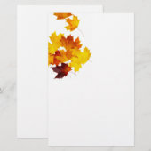 Papeterie Feuilles d'érable (Devant / Derrière)