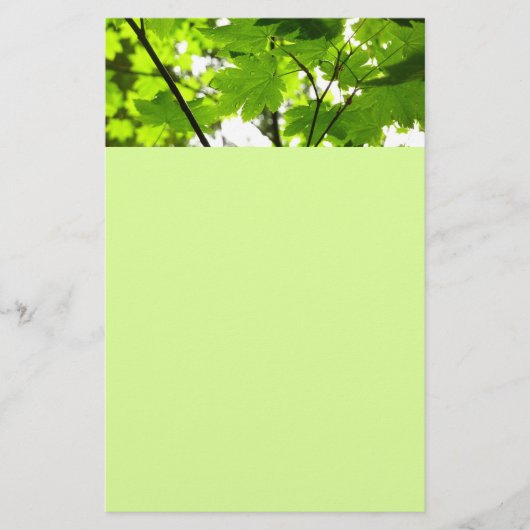 Papeterie Feuilles d'érable avec Raindrops (Devant)