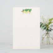 Papeterie Feuilles en feuilles de chêne et bannière (Debout devant)