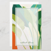 Papeterie Feuilles tropicaux (Devant / Derrière)