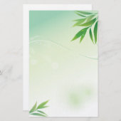 Papeterie Feuilles verts fixes (Devant / Derrière)