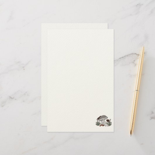 Papeterie figdewdrops caterpillar mushroom stationary (Devant/Arrière en situation)