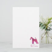 Papeterie Fil Fox Terrier Silhouette Aquarelle Design (Debout devant)