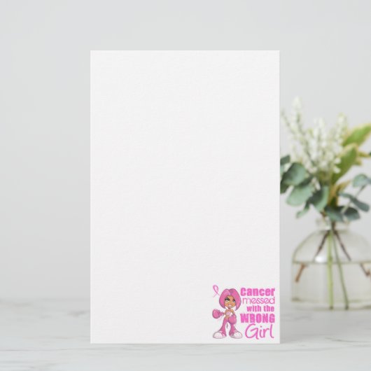 Papeterie Fille 1 de combat de cancer du sein (Debout devant)