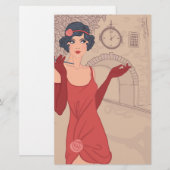 Papeterie Fille illustrée d'aileron (Devant / Derrière)