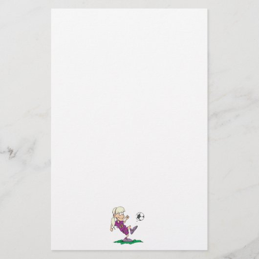 Papeterie fille mignonne botter le ballon de football (Devant)