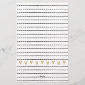 Papeterie Fille Noir Coeur Or Feminine Script (Dos)