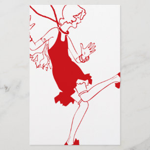 Papeterie fille rouge