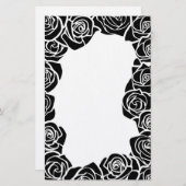 Papeterie Fille Vintage rose noire (Devant / Derrière)