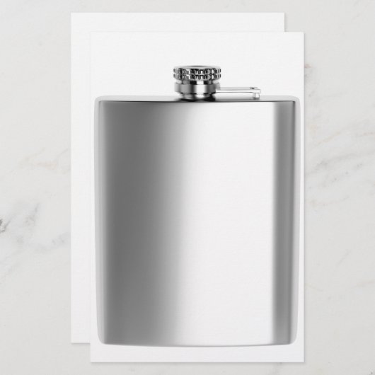 Papeterie Flacon de hanche d'acier inoxydable (Devant / Derrière)