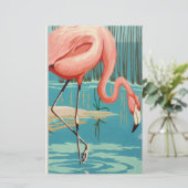 Papeterie Flamant Rose Vintage (Debout devant)