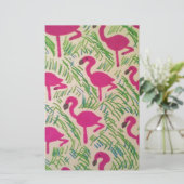 Papeterie Flamants roses roses Motif tropical (Debout devant)