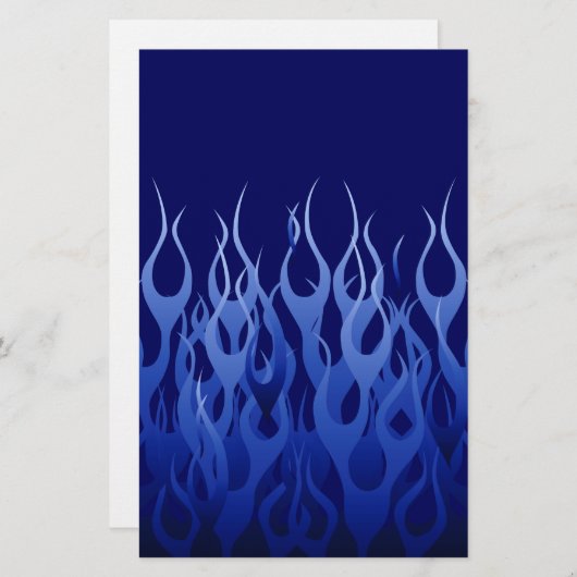 Papeterie Flammes de course cool Blue Automotive (Devant / Derrière)