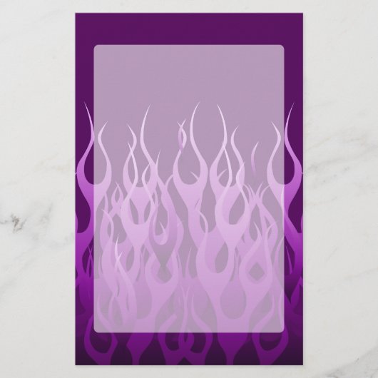 Papeterie Flammes de course violet (Devant)
