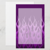 Papeterie Flammes de course violet (Devant / Derrière)