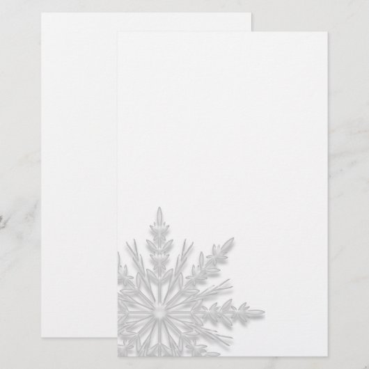 Papeterie Flèche blanche d'hiver (Devant / Derrière)