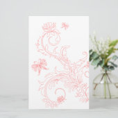 Papeterie Flèche papillon rose (Debout devant)