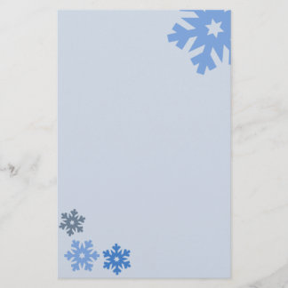 Papeterie Flèches de neige bleues sur Arrière - plan rose
