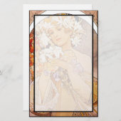 Papeterie Fleur Alphonse Mucha (Devant / Derrière)