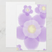 Papeterie Fleur aquarelle (Devant / Derrière)