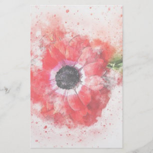 Papeterie Fleur aquarelle rose