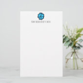 Papeterie Fleur bleu (Debout devant)