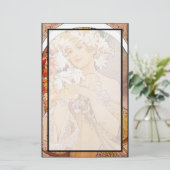 Papeterie Fleur d'Alphonse Mucha (Debout devant)