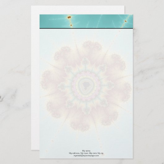 Papeterie Fleur d'automne - Art fractal (Devant / Derrière)