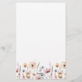 Papeterie Fleur de Boho aquarelle sauvage (Dos)