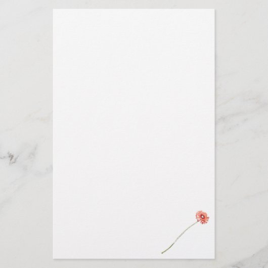 Papeterie Fleur de Gerbera Rouge Pâle (Devant)