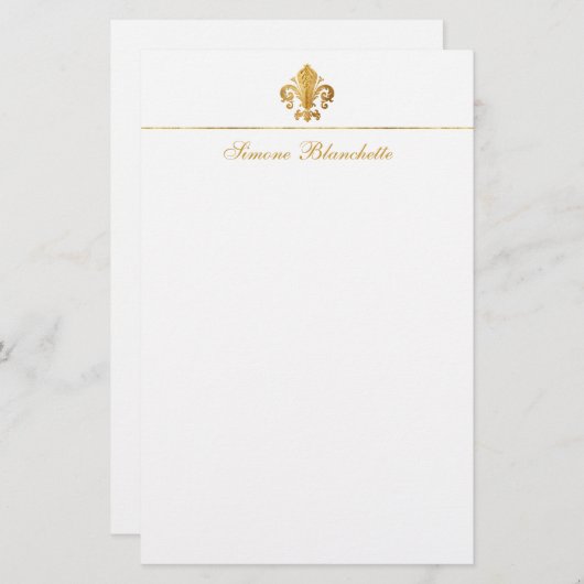 Papeterie Fleur-De-lis (Devant / Derrière)