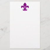 Papeterie Fleur de Lis Monogram violet blanc (Devant)