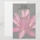Papeterie Fleur de lotus rose de nénuphar (Devant / Derrière)