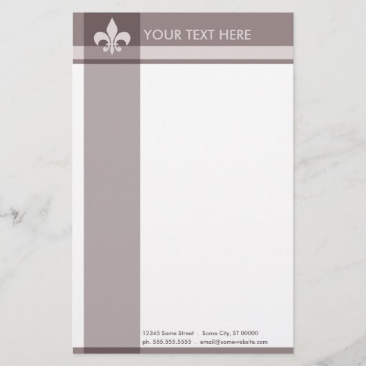 Papeterie fleur de lys (Devant)