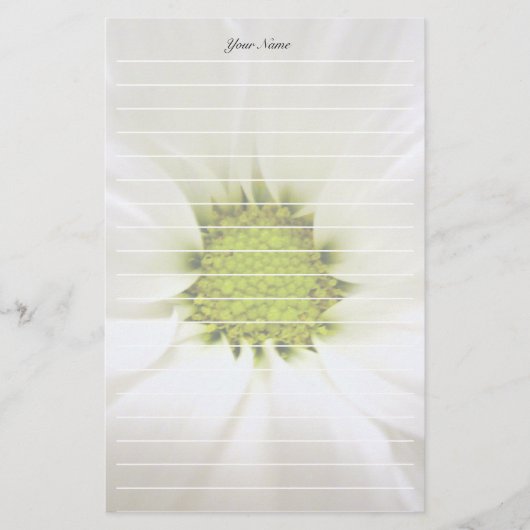 Papeterie fleur de marguerite blanche pure (Devant)
