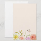 Papeterie Fleur de Printemps Pastel (Devant / Derrière)