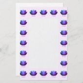 Papeterie Fleur de Yoga Lotus violet (Devant / Derrière)