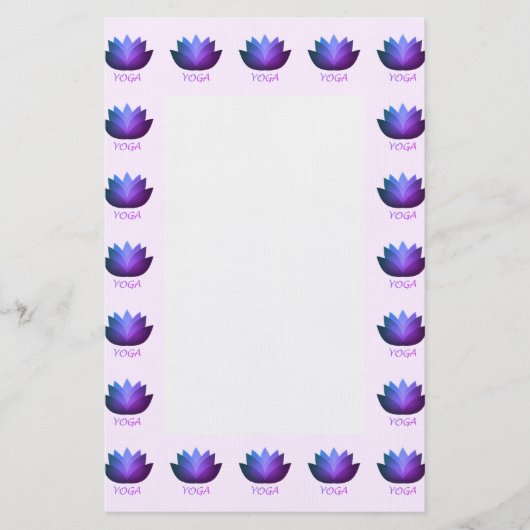 Papeterie Fleur de Yoga Lotus violet (Devant)