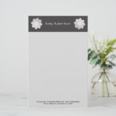 Papeterie Fleur gris (Debout devant)