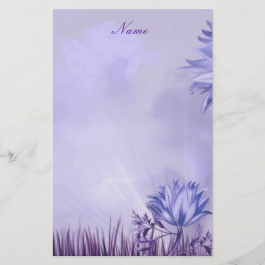Papeterie Fleur Lilas Mauve (Devant)