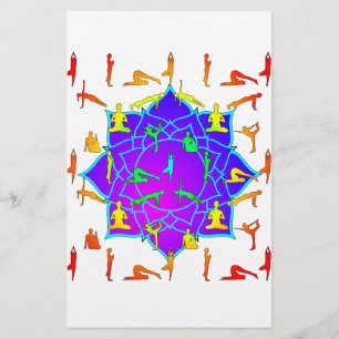 Papeterie Fleur Lotus Avec Poireaux De Yoga