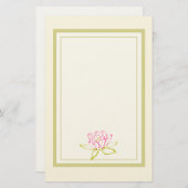 Papeterie Fleur Lotus / Illustration de la couche d'eau (Devant / Derrière)